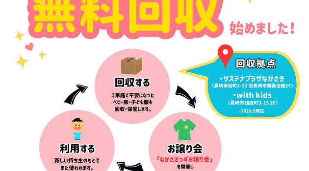 「子ども服」・「ベビー服」の無料回収　始めました！